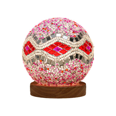 Mireva Tischleuchte mit Mosaikdesign – LED Lampe mit dimmbarer Funktion