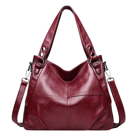 Marvella Handtasche Damen Leder Reißverschluss verstellbarer Gurt Tasche mit Innenfach