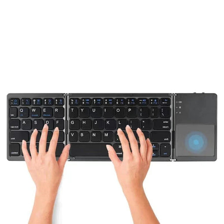 FoldType Touch Mini-Tastatur – Faltbare Bluetooth-Tastatur mit Touchpad