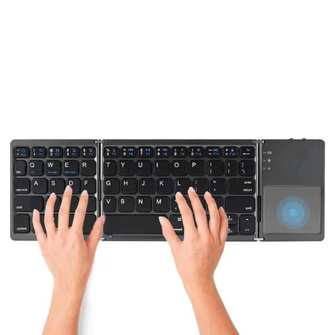 FoldType Touch Mini-Tastatur – Faltbare Bluetooth-Tastatur mit Touchpad