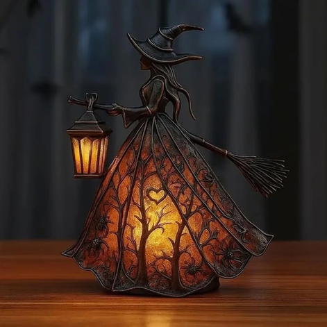 Halloween Hexenlampe mit LED-Beleuchtung – Lumira