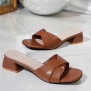 Loravelle Damen Schuhe mit offenem Design und Blockabsatz