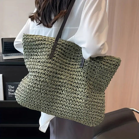Laymira Damen Shopper aus Naturfasern mit verstellbaren Trägern
