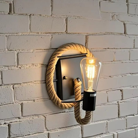 Cordara LED Wandleuchte mit Seildesign aus Metall