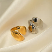 Damen Verstellbarer Ring mit offenem, geschwungenem Design – Orvessa
