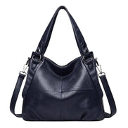 Marvella Handtasche Damen Leder Reißverschluss verstellbarer Gurt Tasche mit Innenfach