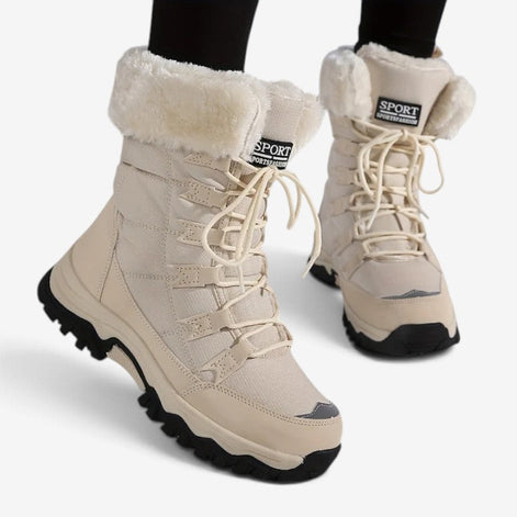 Damen Schnürstiefel mit Plüschfutter und kräftiger Sohle Virella