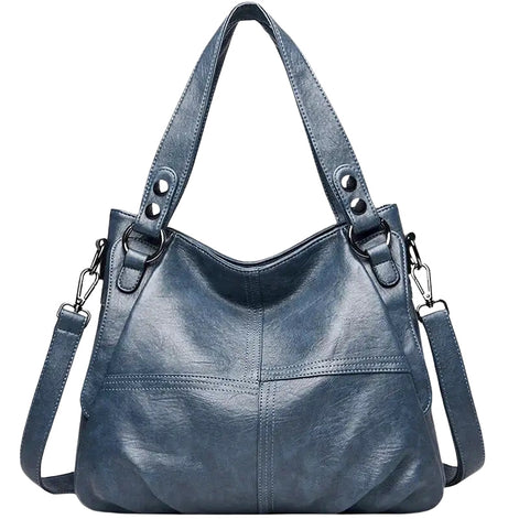 Marvella Handtasche Damen Leder Reißverschluss verstellbarer Gurt Tasche mit Innenfach