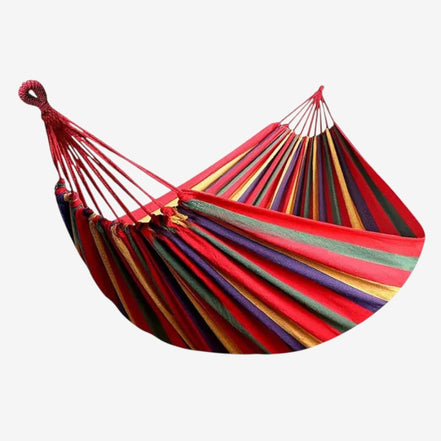 Hängematte mit Klapprahmen und Streifenmuster