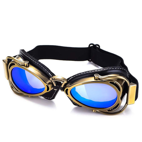 Terrox Motorradbrille mit faltbarem Rahmen und verstellbarem Band – Schutzbrille