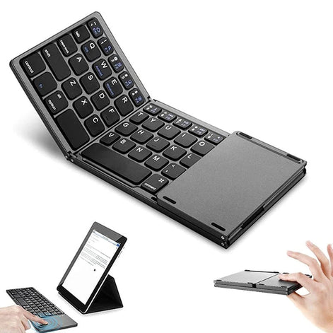 FoldType Touch Mini-Tastatur – Faltbare Bluetooth-Tastatur mit Touchpad