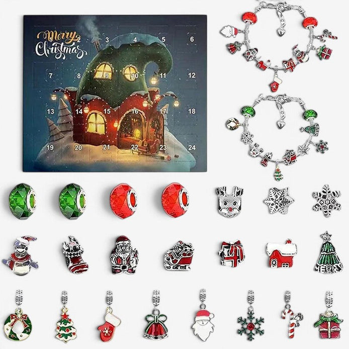 Adventskalender mit Charm-Armband und 24 Anhängern – Charmavella