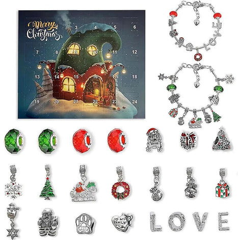 Adventskalender mit Charm-Armband und 24 Anhängern – Charmavella