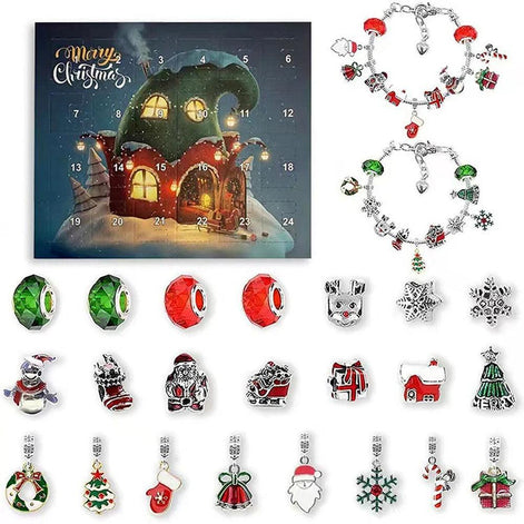 Adventskalender mit Charm-Armband und 24 Anhängern – Charmavella