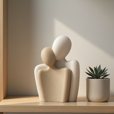 Amoria Design-Skulptur – Symbol für Nähe und Verbundenheit