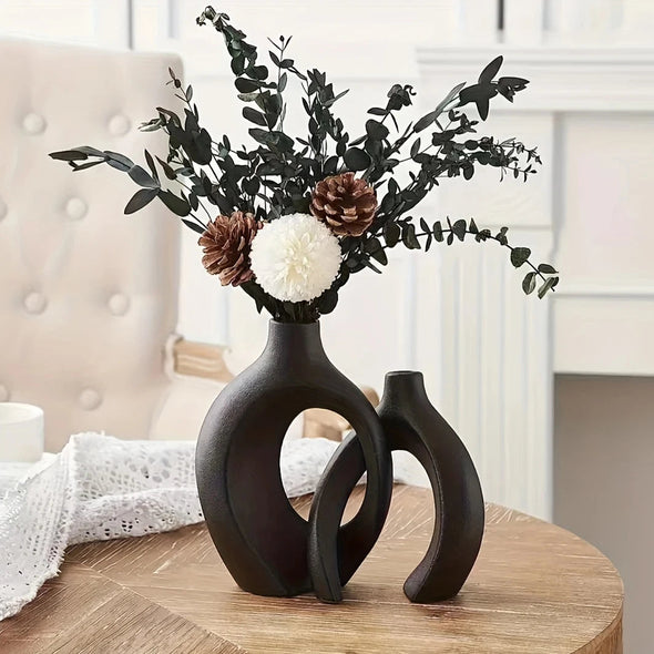 Aruna Keramikvasen Set – 2-teilig, Nordisches Design