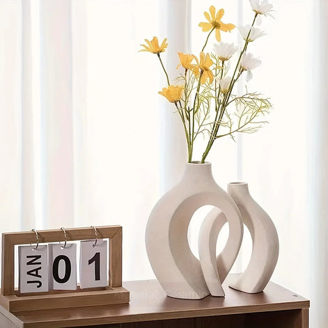 Aruna Keramikvasen Set – 2-teilig, Nordisches Design