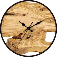 Arvion Holzwanduhr mit Harzdetails – Wanduhr aus Holz und Kunstharz