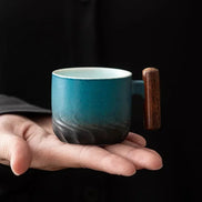 Barcavo Espressotasse aus Keramik mit Holzgriff – Stilvolle Kaffeemomente