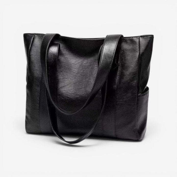 Ravello Schultertasche Damen aus Leder mit großem Hauptfach und breiten Trägern