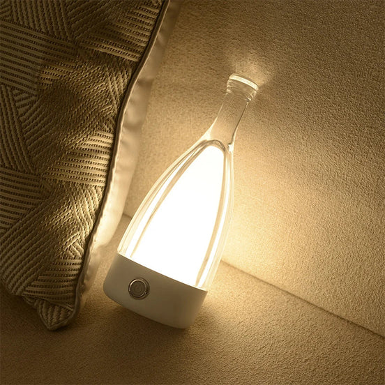 Borelia Tischleuchte in Flaschenform mit dimmbarer LED-Beleuchtung – kabellose Leuchte