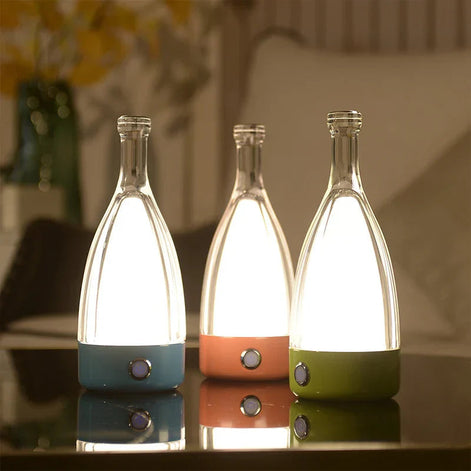 Borelia Tischleuchte in Flaschenform mit dimmbarer LED-Beleuchtung – kabellose Leuchte
