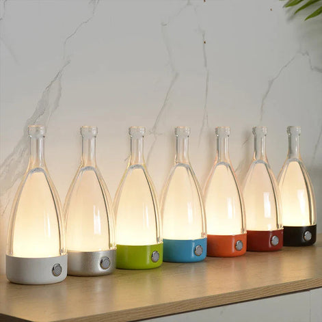 Borelia Tischleuchte in Flaschenform mit dimmbarer LED-Beleuchtung – kabellose Leuchte