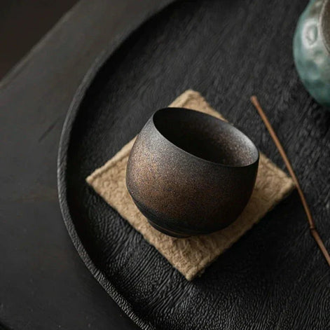 Calvero Handgefertigte Espressotassen aus glasierter Keramik – Rustikaler Kaffeegenuss