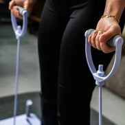 CoreFlex Trainingsroller mit Ellbogenauflage – kompaktes Fitnessgerät für Zuhause