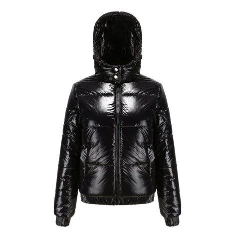 Damen Pufferjacke mit Kapuze und Glanzfinish – Mireva