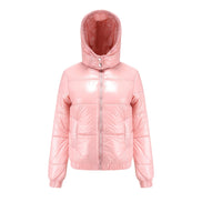 Damen Pufferjacke mit Kapuze und Glanzfinish – Mireva