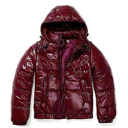 Damen Pufferjacke mit Kapuze und Glanzfinish – Mireva