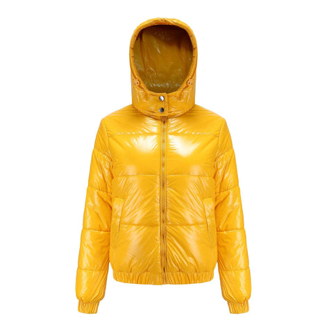 Damen Pufferjacke mit Kapuze und Glanzfinish – Mireva