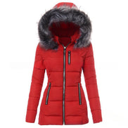 Damen Winterjacke mit abnehmbarem Kunstfellkragen – Varelia
