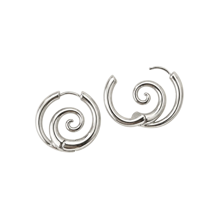 Damen Creolen mit Spiral-Motiv und offener Form – Spiravella