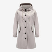Damen Parka mit Kapuze, Knopfverschluss und langen Ärmeln Varelia