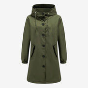 Damen Parka mit Kapuze, Knopfverschluss und langen Ärmeln Varelia