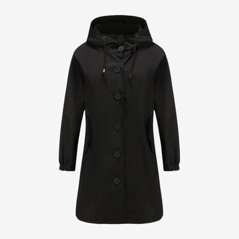 Damen Parka mit Kapuze, Knopfverschluss und langen Ärmeln Varelia