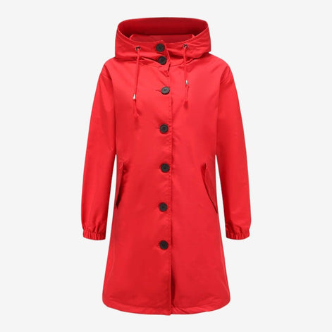 Damen Parka mit Kapuze, Knopfverschluss und langen Ärmeln Varelia