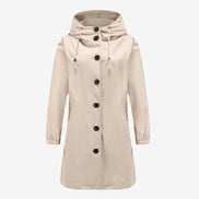 Damen Parka mit Kapuze, Knopfverschluss und langen Ärmeln Varelia