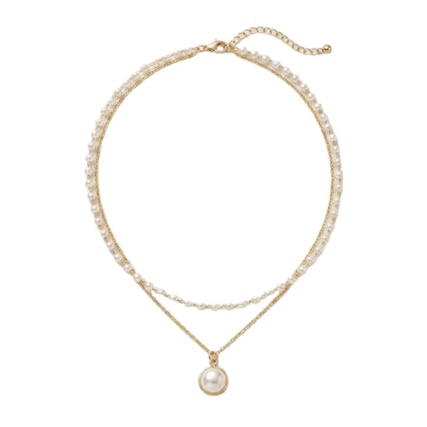 Damen Perlenkette mit gleichmässigen Perlen – Perlivana