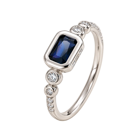 Damen Ring mit ovalem Stein und Krappenfassung – Ovalessa