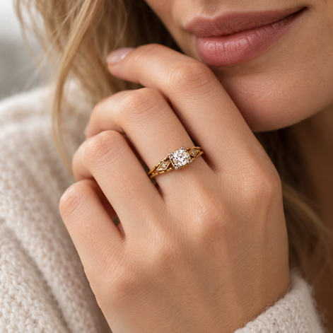 Damen Ring schmal mit klassischem Banddesign – Elviora