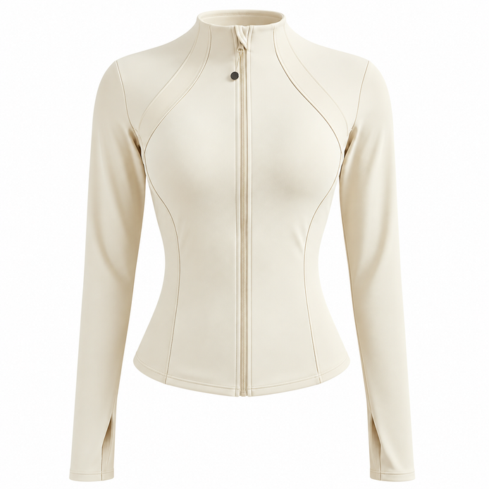 Damen Sportjacke mit Reißverschluss und Slim Fit – Velisara