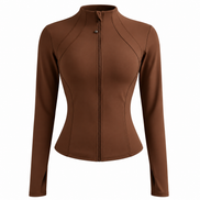 Damen Sportjacke mit Reißverschluss und Slim Fit – Velisara