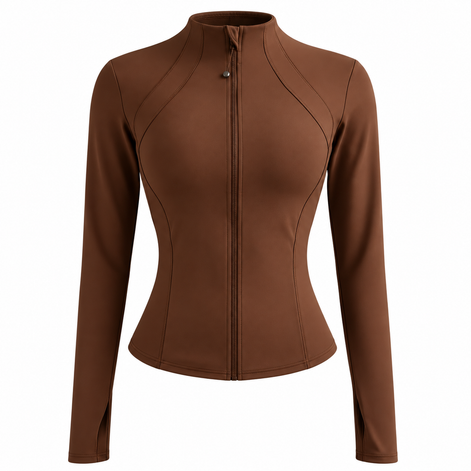 Damen Sportjacke mit Reißverschluss und Slim Fit – Velisara