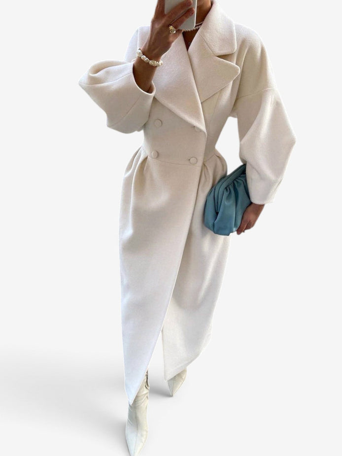 Damen Trenchcoat mit Reverskragen und Knopfverschluss Velmessa