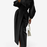 Damen Trenchcoat mit Reverskragen und Knopfverschluss Velmessa