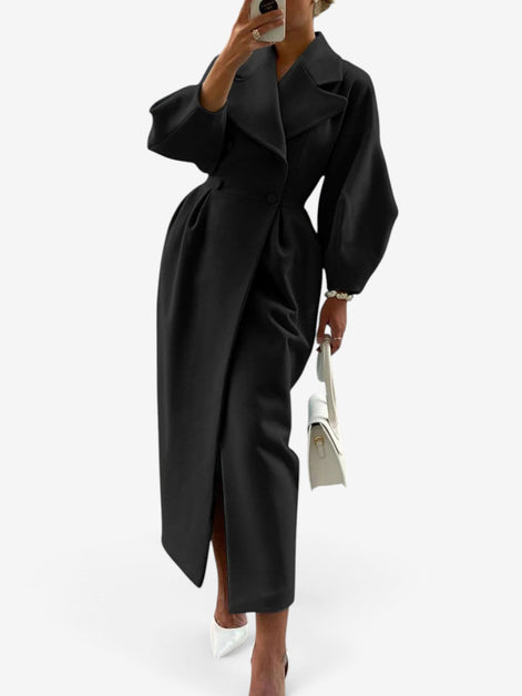 Damen Trenchcoat mit Reverskragen und Knopfverschluss Velmessa
