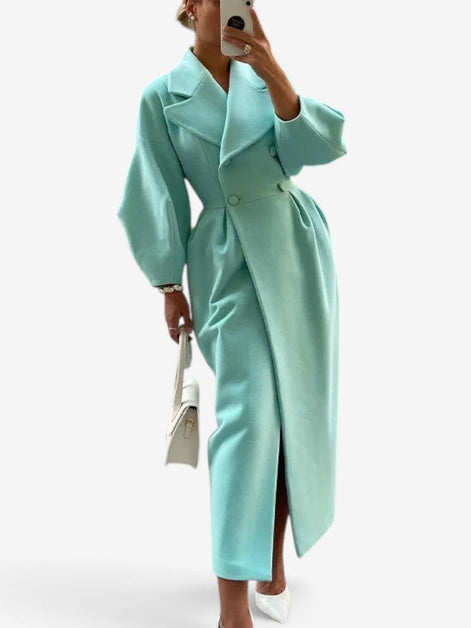 Damen Trenchcoat mit Reverskragen und Knopfverschluss Velmessa